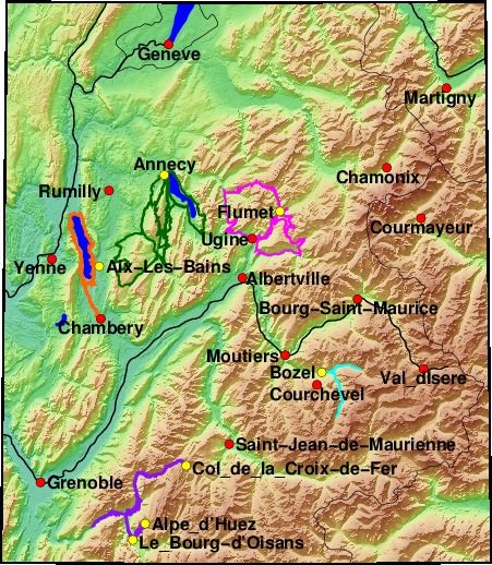 Karte: Rhone-Alpes