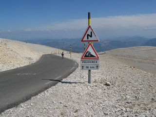 Abfahrt Mont Ventoux