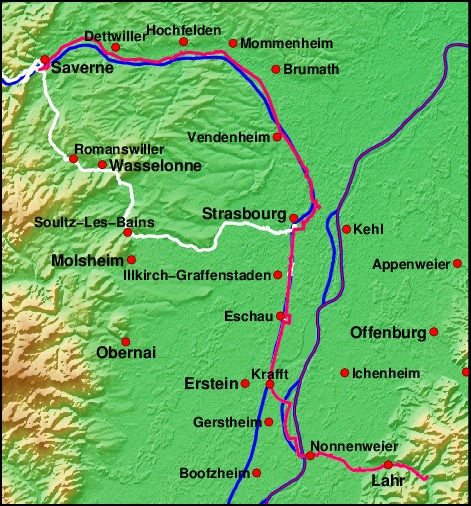 Karte: nach Saverne