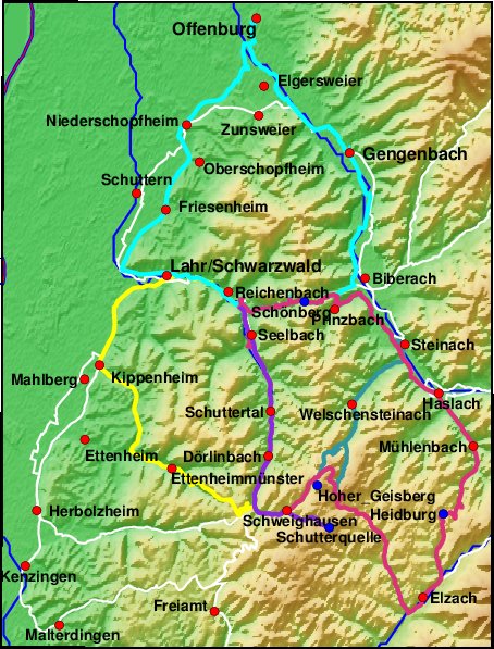 Karte: Kinzig-Rhein